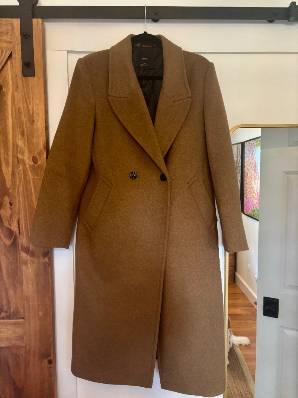 Double breasted wool coat